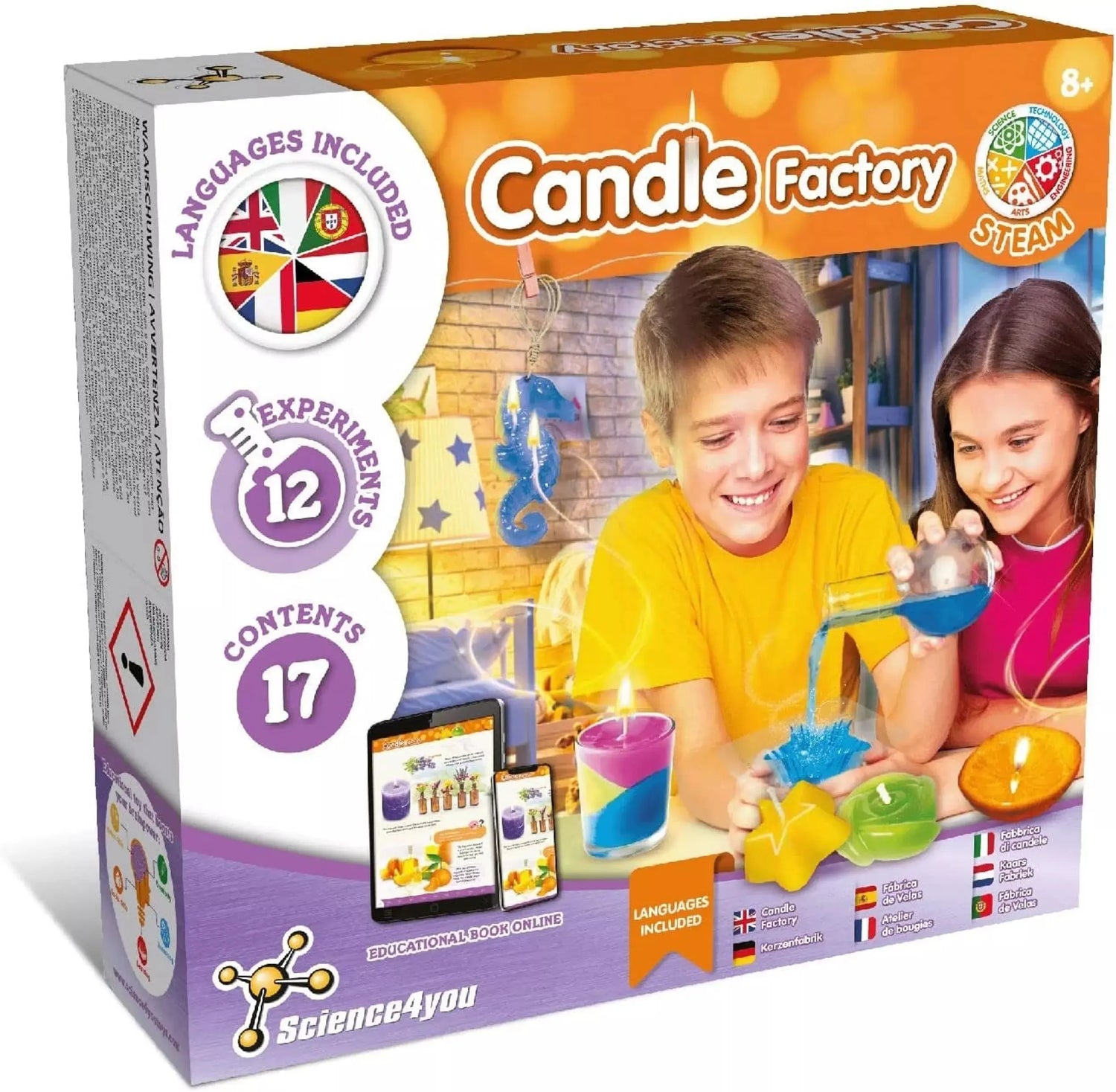 Candle Factory - Kit de bougies pour enfants Jouet créatif par Science4you Cadeaux & Trésors By SIFENNASR.S