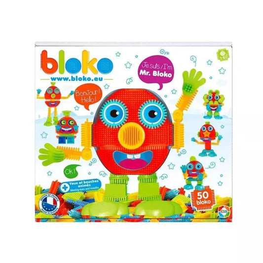 Coffret Mr Bloko - 50 Blokos avec Yeux et Bouches Animés - Jeu de Construction 1er Age Cadeaux & Trésors By SIFENNASR.S