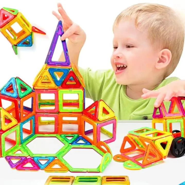 Ensemble de Construction Magnétique - Jeu de Construction Éducatif 3D pour Enfants - 56PCS - Cadeaux & Trésors By SIFENNASR.S