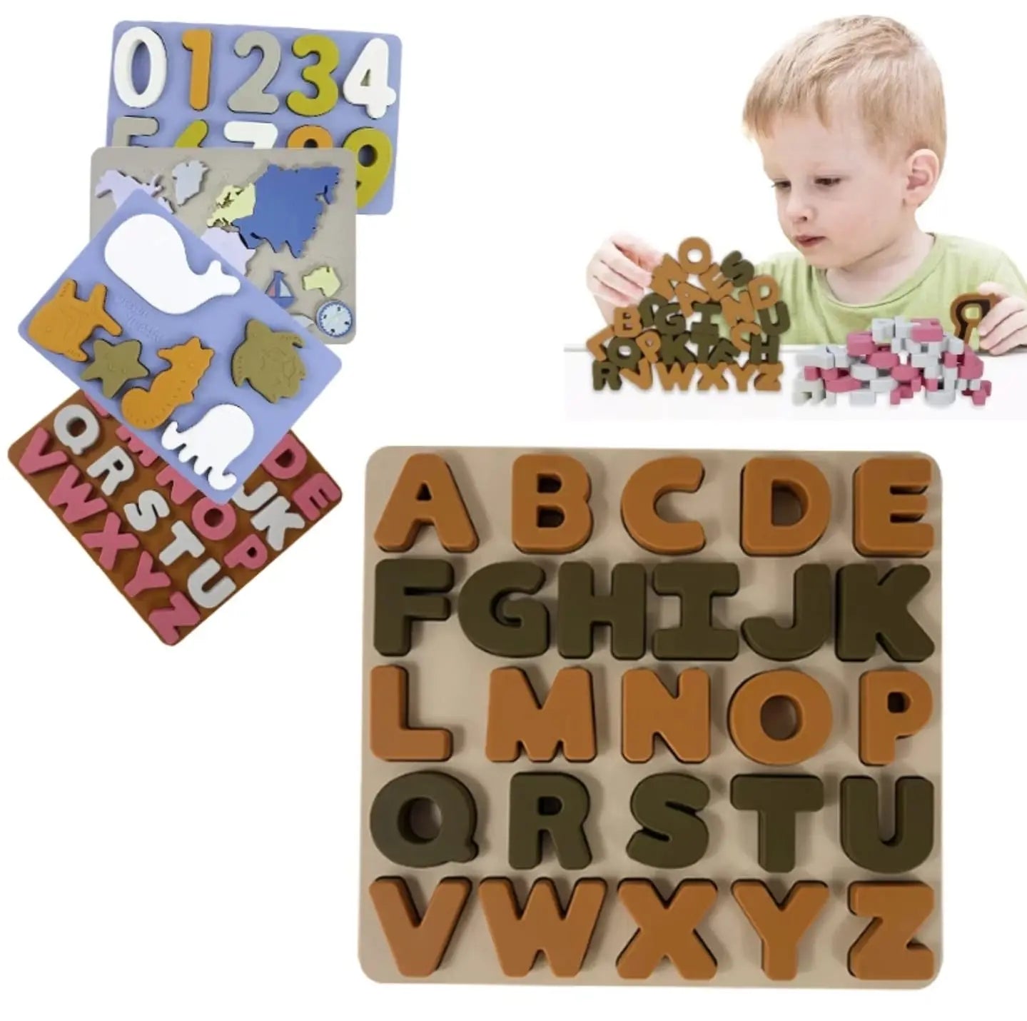 Puzzle Alphabet en silicone - Cadeaux & Trésors By SIFENNASR.S